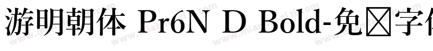 游明朝体 Pr6N D Bold字体转换